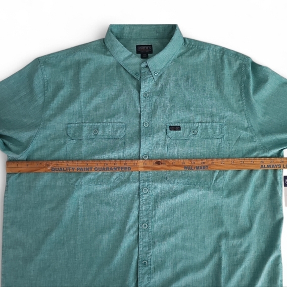 Smith’s Workwear Spearmint Short Sleeve Performance Work Shirt Sz 3XB NWT - Picture 12 of 15